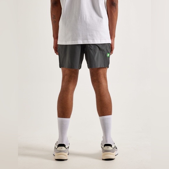 New Balance Dark Gray Men's Athletic Running Shorts - Picture 2 of 9